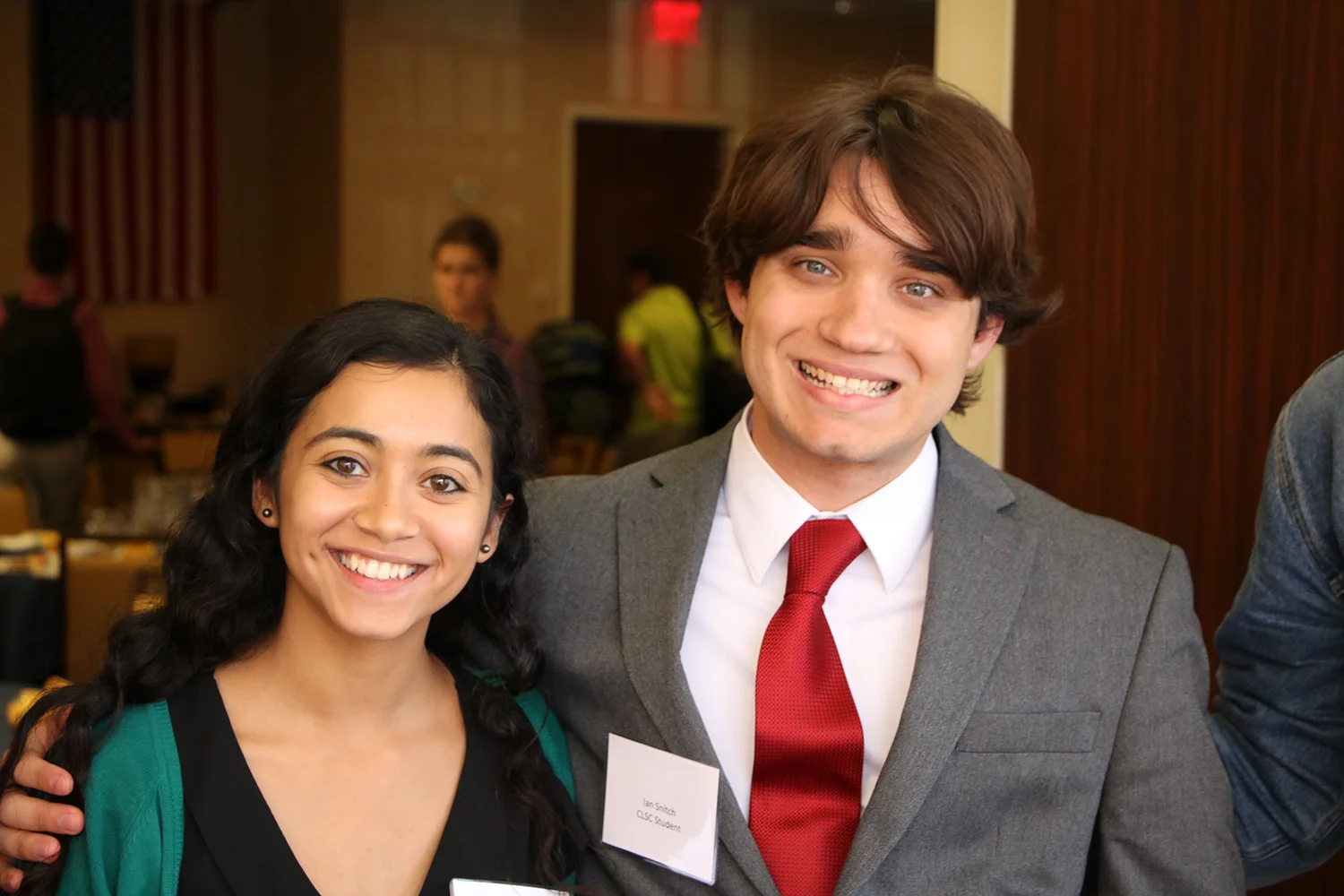 A student and coach at Disability Mentoring Day lunch