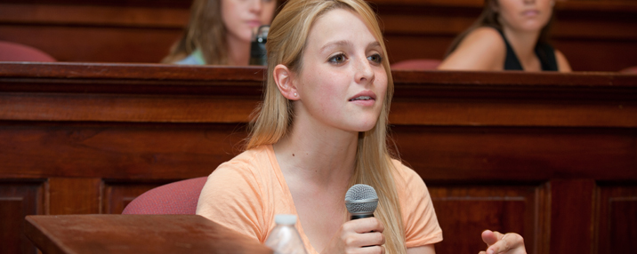 Disabilites studies minor student at lecture