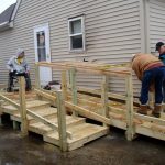 Wheelchair ramp under construction