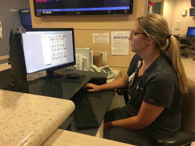 Christiana Care Health System Tech observes Epilepsy Monitoring Unit