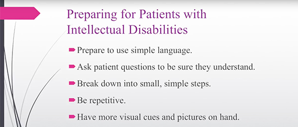 Preparing for patients with disabilities graphic