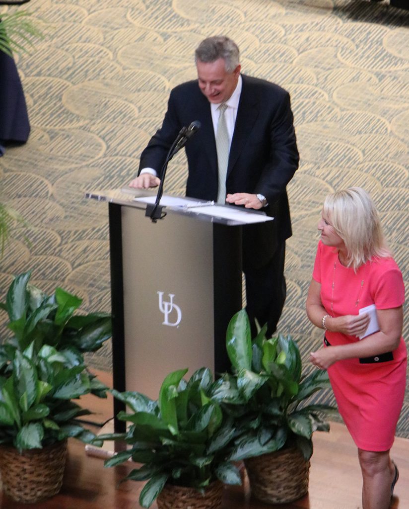 UD President Dennis Assanis and Lt. Gov. Bethany Hall-Long