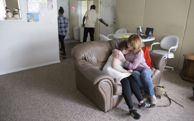 Residential living center residents