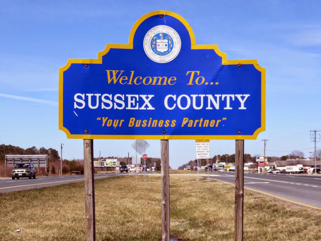Welcome to Sussex County sign
