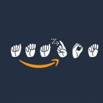 Amazon logo in American Sign Language.