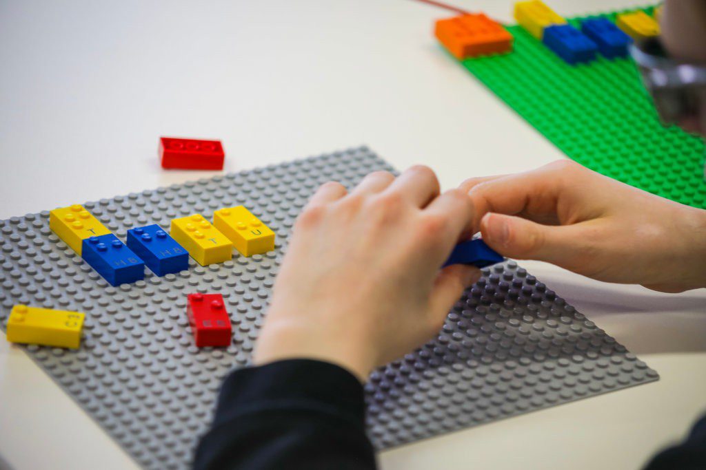 Braille lego bricks