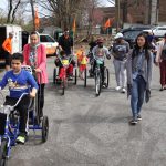 kids on adaptive bicycles