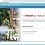 Screenshot of My Healthy Community web portal homepage