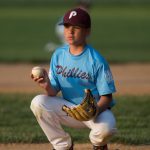 Carter Marlowe waits for the inning to begin during his game Tuesday, June 4, 2019 at Midway Little League Complex.