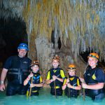 The Thibault family at Rio Secreto, Playa Del Carmen, Mexico