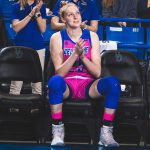 UD senior basketball player Rebecca Lawrence