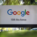 Sign outside of Google headquarters in California.