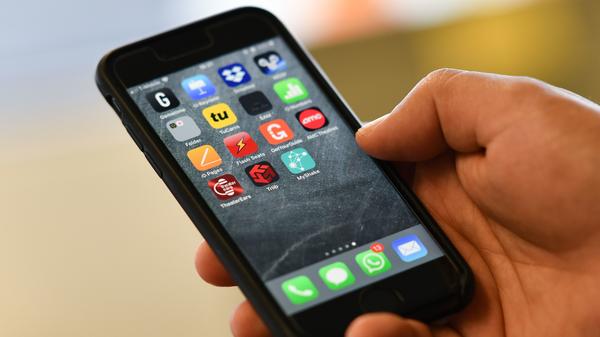 Closeup of smartphone screen