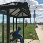 Javaun Campbell arrived early at the bus stop to wait for the 40 bus in Bear.