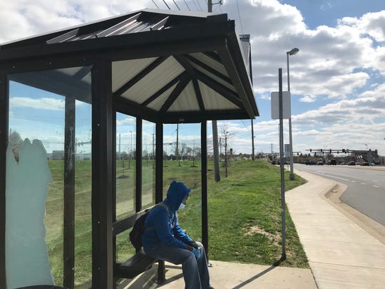 Javaun Campbell arrived early at the bus stop to wait for the 40 bus in Bear.