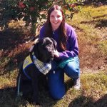 Lizzy Phillips is a first-year UD student in the Center for Disabilities Studies Career and Life Studies Certificate program and poses with a service animal