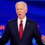 Joe Biden speaks during the 11th Democratic candidates debate