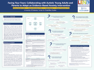 Facing Your Fears: Collaborating with Autistic Young Adults and Parents to Adapt an Evidence-Based Anxiety Intervention