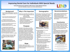 Improving Dental Care For Individuals With Special Needs