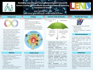 Developing Comprehensive Community-based Support Frameworks Connect: Creating Opportunities for Neurodiverse Networks