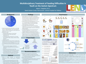Multidisciplinary Treatment of Feeding Difficulties in Youth on the Autism Spectrum