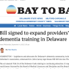 Bill signed to expand providers’ dementia training in Delaware