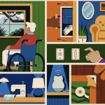 Illustration showing different modifications around a house to make it accessible.
