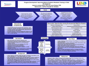 Program Development: Improving Medical Pediatric Residents Training in Child Development