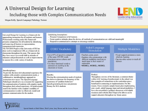 A Universal Design for Learning Including those with Complex Communication Needs
