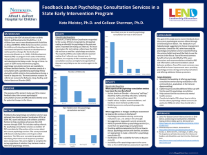 Feedback about Psychology Consultation Services in a State Early Intervention Program