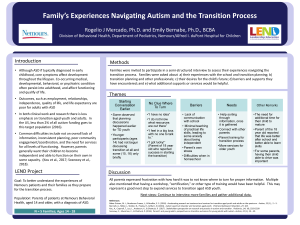 Family's Experiences Navigating Autism and the Transition Process