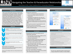 Navigating the Teacher & Paraeducator Relationship