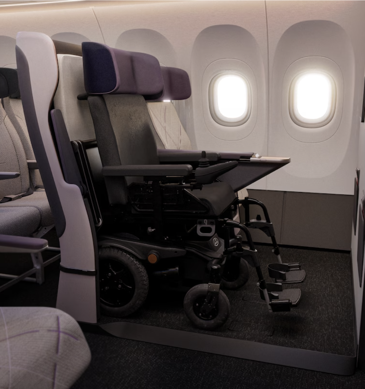 Delta unveils first wheelchairfriendly seat Center for Disabilities