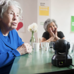 Older people around a table