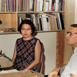 Dorothy Casterline with Carl Croneberg, left, and William Stokoe in 1962