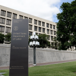 The U.S. Department of Labor building on Constitution Avenue in Washington, D.C.