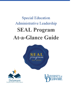 Special Education Administrative Leadership SEAL Program At-a-Glance Guide