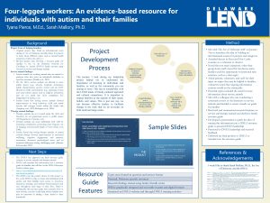 Four-Legged Workers: An Evidence-Based Resource for Individuals with Autism and Their Families